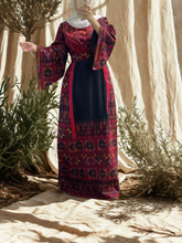 Elegant Black Thob with Red Unique Embroidery