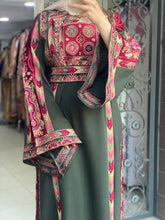 Green and Burgundy Royal Design Malak Thob