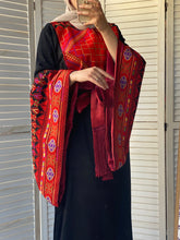 Very Unique Radan Sleeves Black and Red Thobe with Dense Embroidery and Satin Details