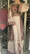 Royal Beige Malak Thob with Purple and Green Details