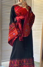 Very Unique Radan Sleeves Black and Red Thobe with Dense Embroidery and Satin Details