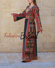 Trendy Black Majdalawi Fabric Thob with Colorful Embroidery