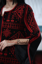 Palestinian Black And Red Embroidered Jacket