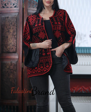 Palestinian Black And Red Embroidered Jacket