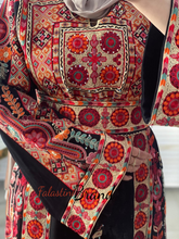 Full of Details Black and Beige Thob with Malak Like Details and Unique Head Scarf