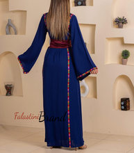 Elegant Stylish Blue Thob With Satin Belt