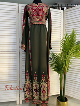 Green and Burgundy Royal Design Malak Thob