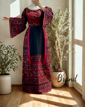 Elegant Black Thob with Red Unique Embroidery