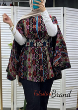 Colorful Palestinian Embroidered Poncho/Cape