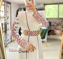 White Chiffon Simple and Classy Embroidered Abaya