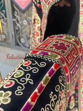Amazing Black Malak Palestinian Embroidered Thobe Dress With Astonishing Embroidery