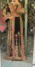 Amazing Black Malak Palestinian Embroidered Thobe Dress With Astonishing Embroidery