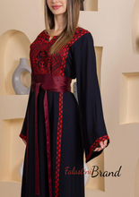 Elegant Stylish Black Thob With Satin Belt