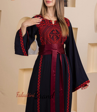 Elegant Stylish Black Thob With Satin Belt